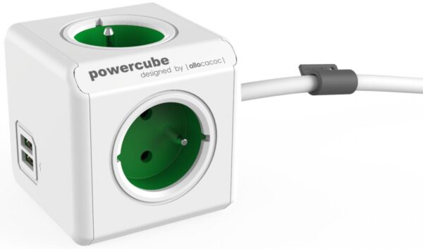 PowerCube Extended 4-pistorasiaa + 2-USB