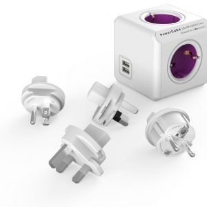 PowerCube matka-adapteri (4 pistoriasiaa + 2-USB)